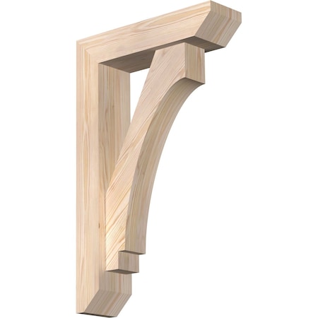 Ekena Millwork Imperial Slat Smooth Bracket w/ Offset Brace, Douglas Fir, 5 1/2"W x 20"D x 32"H BKT0604X20X32IMP06SDF